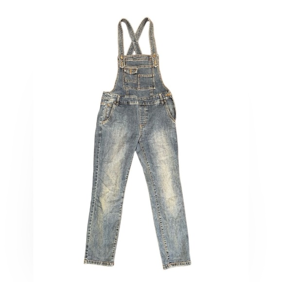Free People Denim - FREE PEOPLE Denim Overalls Open Back Jean Size 27